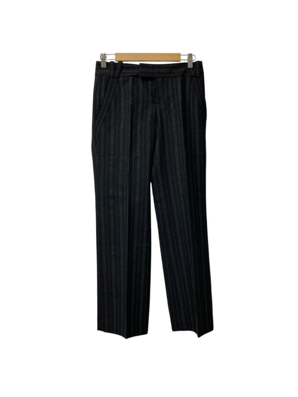 Gucci GG Logo Stripe Flare Trousers Pants Black White Spring Summer Fall 38